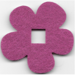 Felt Fabric 5 1/2 x 5 1/2 Flower Thick with Square Hole - Magenta Felt Fabric 5 1/2 x 5 1/2 Flower Thick with Square Hole - Magenta