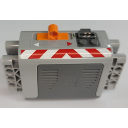 Electric 9V Battery Box 4 x 11 x 7 PF with Red and White Danger Stripes and Triangles Pattern (Sticker) - Set 42009 Electric 9V Battery Box 4 x 11 x 7 PF with Red and White Danger Stripes and Triangles Pattern (Sticker) - Set 42009