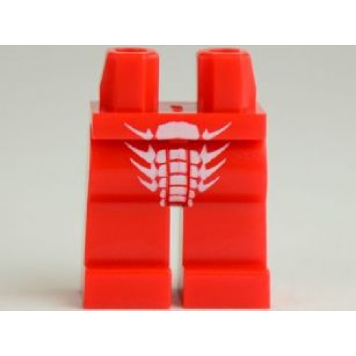 Деталь LEGO 970c00pb0138 Hips and Legs with White Scales Pattern