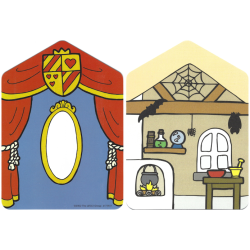 Plastic Part for Sets 3615 and 9131 - Room Backdrop with Shield, Drapes, and Mirror / Alchemy Laboratory Pattern