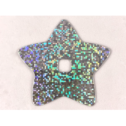 Clikits, Icon Accent Plastic Star 6 3/8 x 6 3/8 with Holographic Grid of Squares Pattern Clikits, Icon Accent Plastic Star 6 3/8 x 6 3/8 with Holographic Grid of Squares Pattern