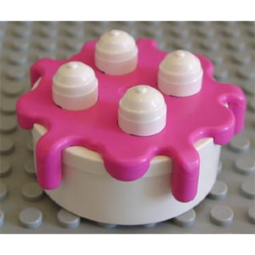 Деталь LEGO 31287c02 Duplo Cake with Dark Pink Frosting