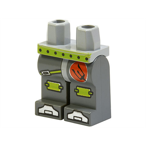 Деталь LEGO 970c85pb02 Hips and Dark Bluish Gray Legs with Atlantis Diver Pattern