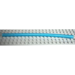 Hose, Ribbed 7mm D. 19L / 15.2cm - Trans-Light Blue