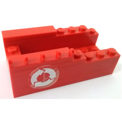 Stickered Assembly 8 x 4 x 2 1/3 with White Recycling Arrows on Transparent Background Pattern on Both Sides (Stickers) - Set 6668 Stickered Assembly 8 x 4 x 2 1/3 with White Recycling Arrows on Transparent Background Pattern on Both Sides (Stickers) - Set 6668