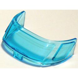 Glass for Aircraft Fuselage Curved Forward 6 x 10 Top with 3 Window Panes - Trans-Light Blue
