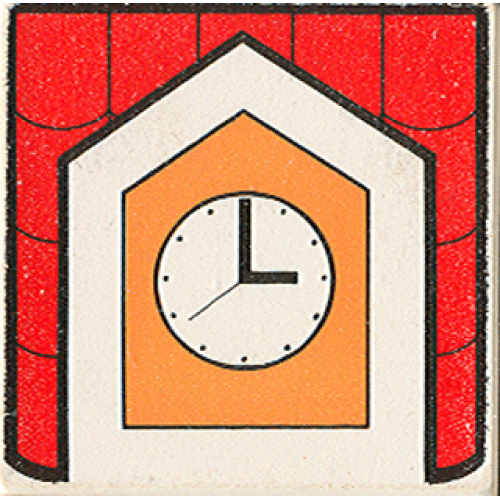 Деталь LEGO 2756pb145 Duplo, Tile 2 x 2 x 1 with Town Mosaic Picture 01 Pattern