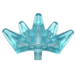 Minifigure, Crown Tiara, 5 Points - Trans-Light Blue