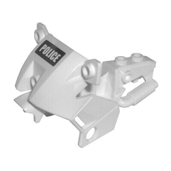 Motorcycle Fairing, City with 'POLICE' White on Black Background Pattern (Sticker) - Sets 7235 / 7237