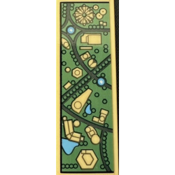 Tile 2 x 6 with Iron Man Stark Expo Map Pattern Model Left Side (Sticker) - Set 76216