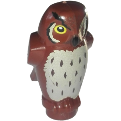 Owl, Angular Features with Black Beak, Yellow Eyes, and Tan Chest Feathers Pattern (HP Pigwidgeon) Owl, Angular Features with Black Beak, Yellow Eyes, and Tan Chest Feathers Pattern (HP Pigwidgeon)