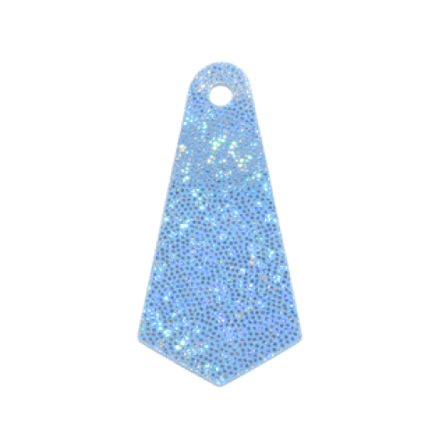 Деталь LEGO 28825pb02 Mini Doll, Cape Cloth, Friends, Long Narrow with Small Top Hole and Silver Dots Pattern