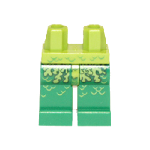 Деталь LEGO 970c06pb02 Hips and Green Legs with Swamp Plants and Scales Pattern