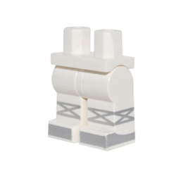 Hips and Legs with Silver Toe Shoes with Crossed Laces Pattern Hips and Legs with Silver Toe Shoes with Crossed Laces Pattern