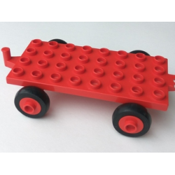 Duplo Car Base 4 x 8 x 1/3 with Closed Hitch End - Red Duplo Car Base 4 x 8 x 1/3 with Closed Hitch End - Red