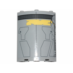 Cylinder Quarter 4 x 4 x 6 with SW Droid Escape Pod Pattern 1 (Sticker) - Set 75136 Cylinder Quarter 4 x 4 x 6 with SW Droid Escape Pod Pattern 1 (Sticker) - Set 75136