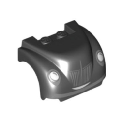 Vehicle, Mudguard 3 x 4 x 2 with Flat Top, Steep Front and Curved Fenders with Headlights, Grille, Curved Bumper and Smile Pattern (Junior Moon) Vehicle, Mudguard 3 x 4 x 2 with Flat Top, Steep Front and Curved Fenders with Headlights, Grille, Curved Bumper and Smile Pattern (Junior Moon)