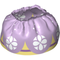 Duplo Wear Cloth Skirt with White Flowers and Bright Light Yellow Underskirt Pattern Duplo Wear Cloth Skirt with White Flowers and Bright Light Yellow Underskirt Pattern