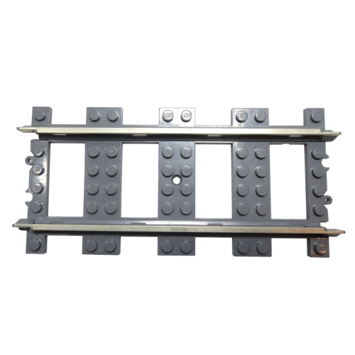 Деталь LEGO 2865c01 Train, Track 9V Straight - Dark Bluish Gray