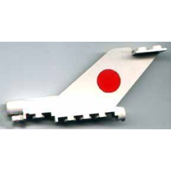 Tail Vintage with Boeing 727 JAL Logo Pattern on Both Sides and Black Dot on Rear (Stickers) - Set 698-1