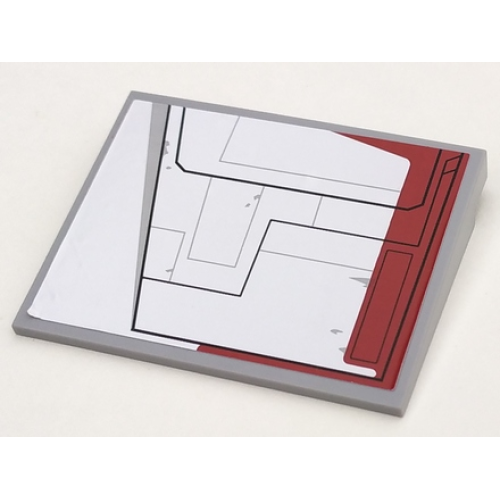 Деталь LEGO 4515pb054R Slope 10 6 x 8 with SW Republic Gunship Pattern Model Right Side (Sticker) - Set 75021