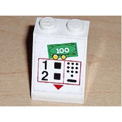 Slope 65 2 x 2 x 2 without Bottom Tube with ATM Money Machine Pattern (Sticker) - Set 6562