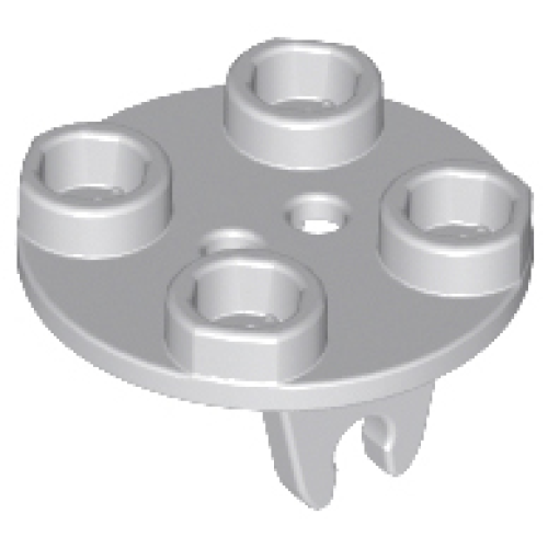 Деталь LEGO 2655 Plate, Round 2 x 2 Thin with Wheel Holder - Light Bluish Gray