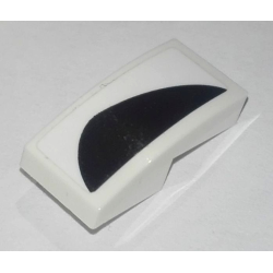 Slope, Curved 2 x 1 x 2/3 with Black Curved Vent Pattern Model Left Side (Sticker) - Set 76900 Slope, Curved 2 x 1 x 2/3 with Black Curved Vent Pattern Model Left Side (Sticker) - Set 76900