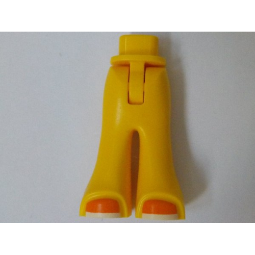 Деталь LEGO 2125c00pb004 Mini Doll Hips and Trousers Bell-Bottoms with Orange Shoes with White Soles Pattern - Thin Hinge