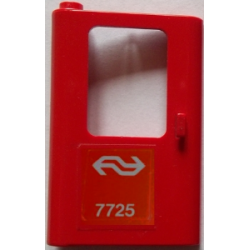 Door 1 x 4 x 5 Train Left, Thin Support at Bottom with Dutch NS '7725' Pattern (Sticker) - Set 7725 Door 1 x 4 x 5 Train Left, Thin Support at Bottom with Dutch NS '7725' Pattern (Sticker) - Set 7725