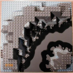 Baseplate, Raised 32 x 32 Canyon with Gray Underwater Pattern Baseplate, Raised 32 x 32 Canyon with Gray Underwater Pattern