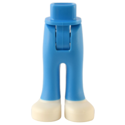 Mini Doll Hips and Trousers with Back Pockets with Molded White Shoes Pattern - Thick Hinge