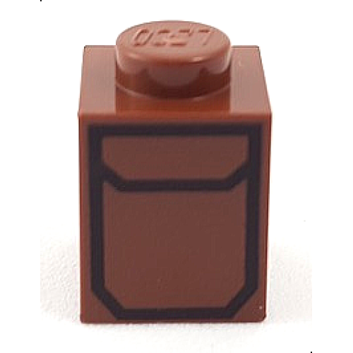 Деталь LEGO 3005pb030 Brick 1 x 1 with Pocket Pattern