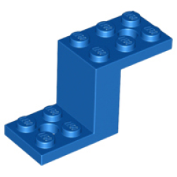 Bracket 5 x 2 x 2 1/3 with 2 Holes and Bottom Stud Holder - Blue