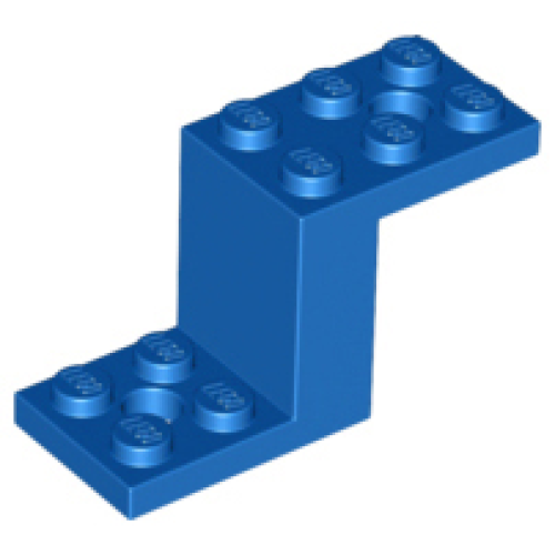 Деталь LEGO 76766 Bracket 5 x 2 x 2 1/3 with 2 Holes and Bottom Stud Holder - Blue