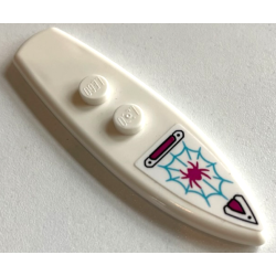 Minifigure, Utensil Surfboard Standard with Magenta Spider and Medium Azure Web Pattern (Sticker) - Set 76115
