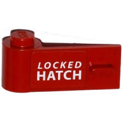 Door 1 x 3 x 1 Left with White 'LOCKED HATCH' Pattern (Sticker) - Set 76015 Door 1 x 3 x 1 Left with White 'LOCKED HATCH' Pattern (Sticker) - Set 76015