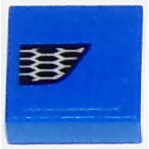 Деталь LEGO 3070pb098L Tile 1 x 1 with Ford Mustang Lower Grille Honeycomb Pattern Model Left Side (Sticker) - Set 75871