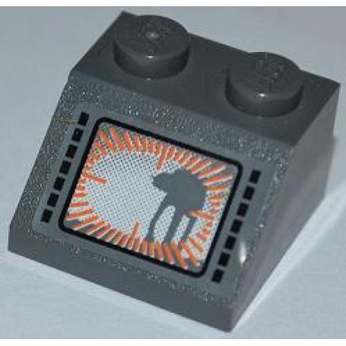 Деталь LEGO 3039pb065 Slope 45 2 x 2 with SW AT-AT on Dark Bluish Gray Background Pattern (Sticker) - Set 8089