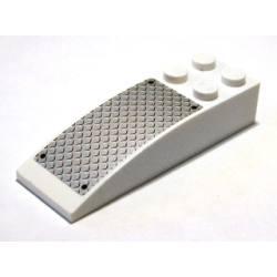 Slope, Curved 6 x 2 with Black Rivets on Silver Tread Plate Large Pattern (Sticker) - Set 7206 Slope, Curved 6 x 2 with Black Rivets on Silver Tread Plate Large Pattern (Sticker) - Set 7206