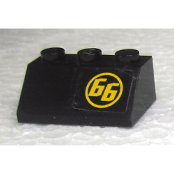 Slope 45 2 x 3 with Yellow '66' in Yellow Circle Pattern Right (Sticker) - Set 8161