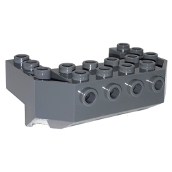 Train Front Sloping Base with 4 Studs - Dark Bluish Gray