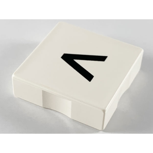 Деталь LEGO 6309pb011 Duplo, Tile 2 x 2 with Black Less Than Sign (<) / Greater Than Sign (>) Pattern