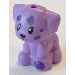 Dog, Friends Style, Puppy, Standing, Small with Dark Purple Paw and Spots Pattern