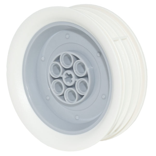 Деталь LEGO 84772pb01 Wheel 62.3mm D. x 20.3mm Motorcycle with Molded White Wall Outer Rim Pattern