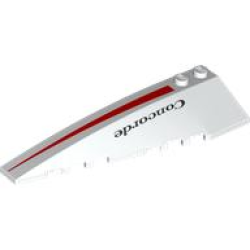Wedge 10 x 3 Left with Black 'Concorde' and Red Triangle / Tapered Stripe Pattern Wedge 10 x 3 Left with Black 'Concorde' and Red Triangle / Tapered Stripe Pattern