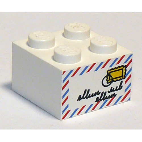 Деталь LEGO 3003px7 Brick 2 x 2 with Mail Envelope Pattern