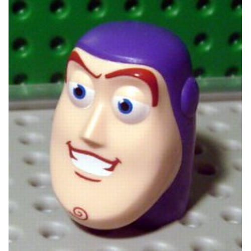 Деталь LEGO 88200pb01 Large Figure Head Modified Toy Story Buzz Lightyear Pattern