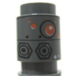 Brick, Round 1 x 1 with SW IG-88 Head Pattern Brick, Round 1 x 1 with SW IG-88 Head Pattern