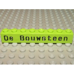 Brick 1 x 8 with Black 'De Bouwsteen' Pattern